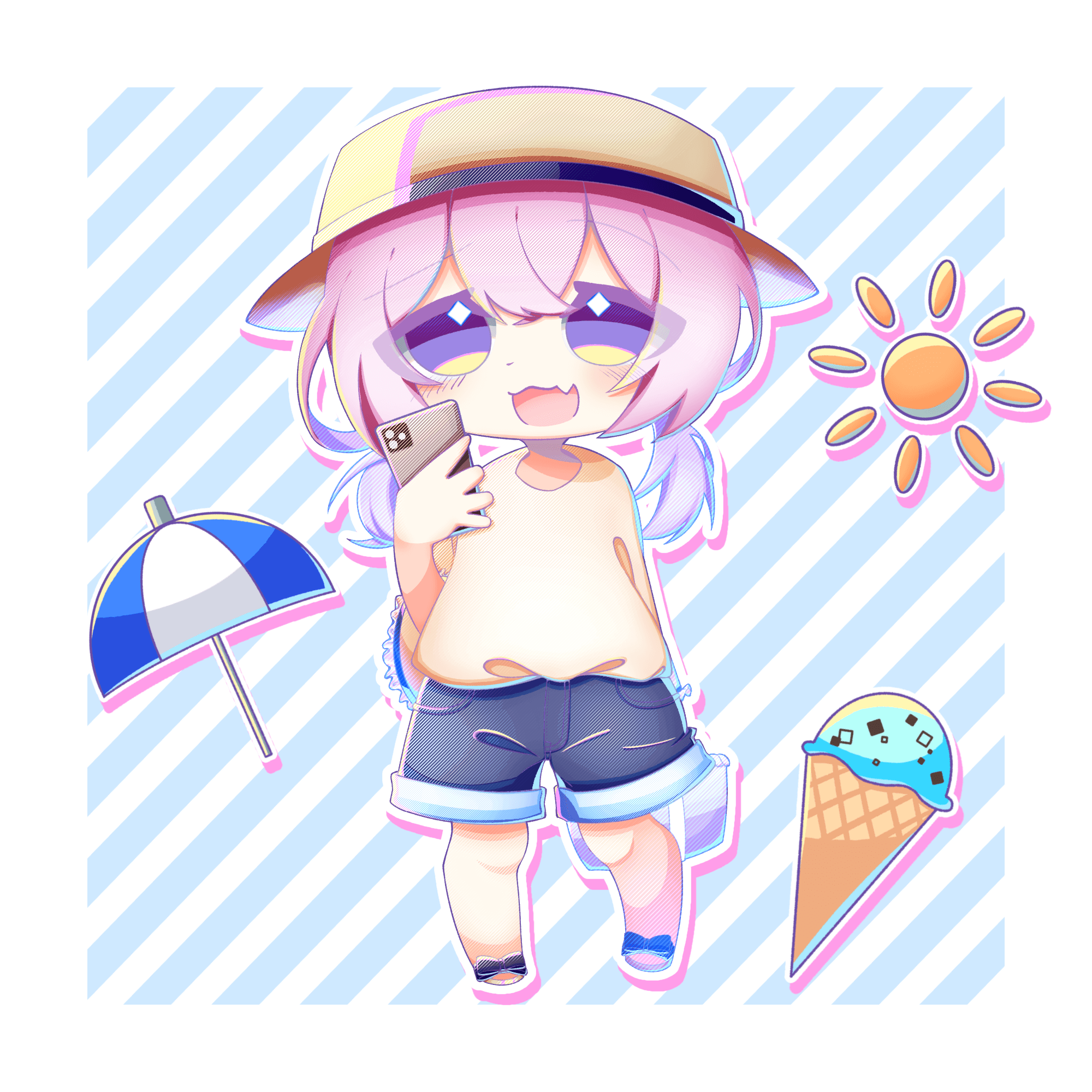 ウインクしている干し星ちゃんの透過画像