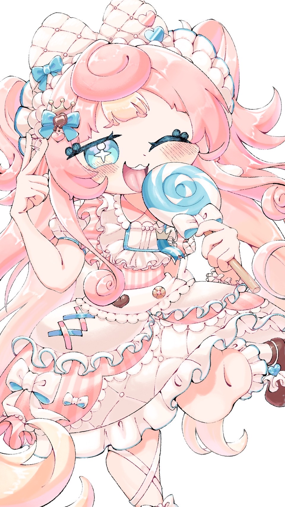 透過画像かつウインクしているころねぽち